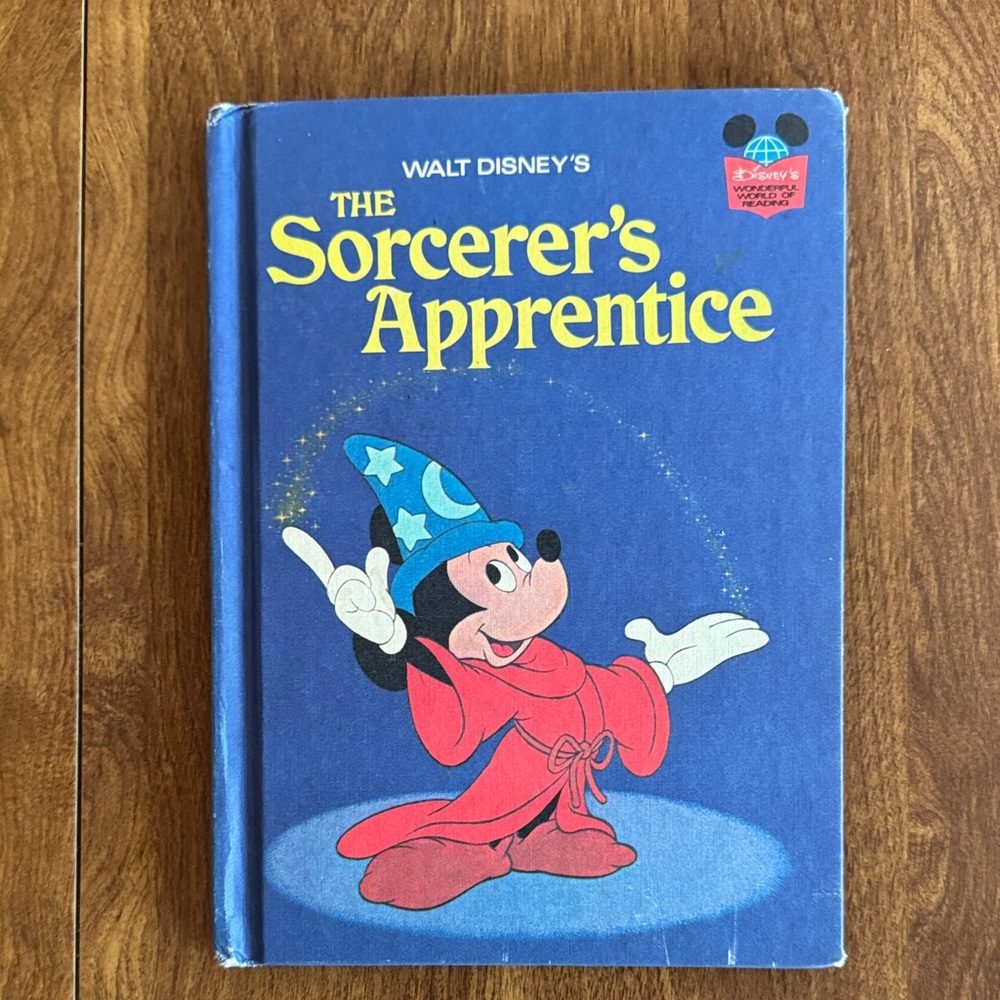 Disney Sorcerer's Apprentice Hardcover Book - Blue & Red